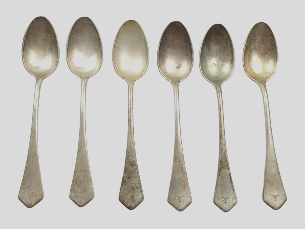 WW2 German Nazi Luftwaffe silverware spoon with Third Reich LW eagle