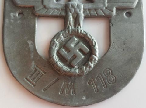WW2 GERMAN NAZI N.S.K.K (PRE SA AND WAFFEN SS) METAL PLATE THIRD REICH AUTO CLUB MOTOR