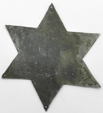 holocaust original METAL STAR of DAVID KAPO CONCENTRATION CAMP GROSS ROSEN GHETTO jew jewish jude jood