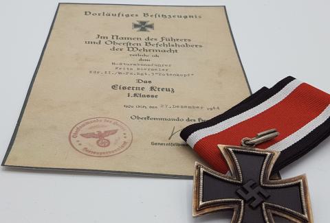 WW2 GERMAN NAZI KNIGHT CROSS OF THE IRON CROSS MEDAL AWARD + AWARD DOCUMENT ***REPLIKA*** WAFFEN SS WEHRMACHT