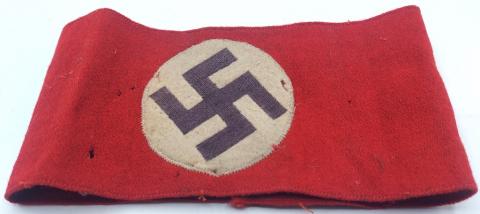 Early coton SA - NSDAP adolf Hitler nazi party red swastika armband
