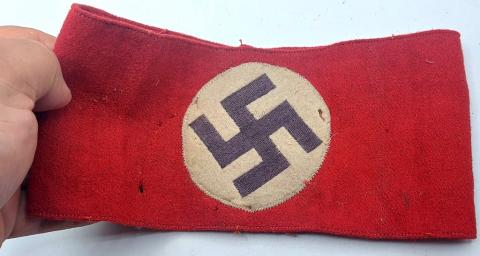 Early coton SA - NSDAP adolf Hitler nazi party red swastika armband