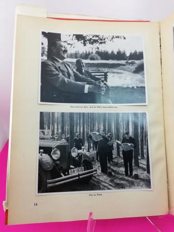 NSDAP III Reich Fuhrer Adolf Hitler cigarette red book photos with rare signed dustcover