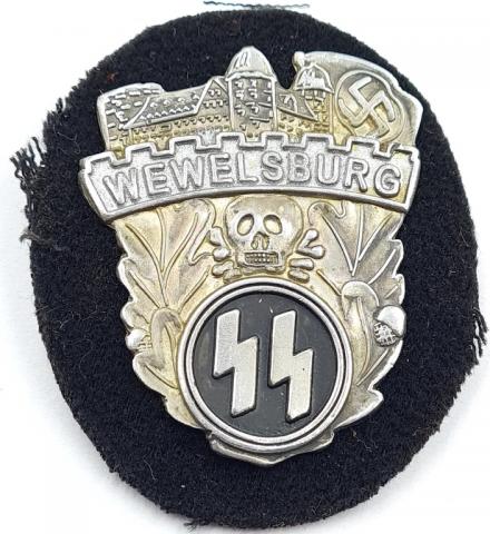 Waffen SS early Wewelsburg shield award from Himmler SS school - marked