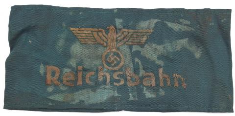 WW2 GERMAN NAZI DEUTSCHE REICHBAHN PERSONAL TRAIN OF HITLER - DRIVER ARMBAND D.R DRB