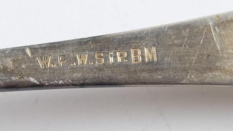 WW2 German Nazi luftwaffe marked silverware silver spoon eagle and swastika