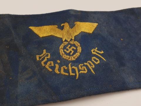 Ww2 German Nazi Third Reich post office employee armband Armelbinde Deutsche Reichpost
