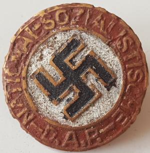 WW2 GERMAN NAZI RELIC FOUND NSDAP III REICH MEMBERSHIP PIN GES GESCH