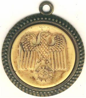 WW2 GERMAN NAZI VERY NICE THIRD REICH MEDAILLON WITH EAGLE AND SWASTIKA