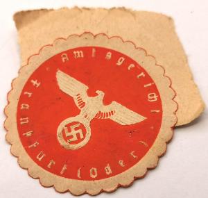 WW2 GERMAN NAZI FELDPOST LETTER NSDAP THIRD REICH EAGLE STAMP seal 