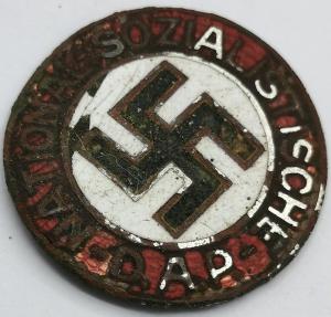 WW2 GERMAN NAZI NSDAP ADOLF HITLER THIRD REICH MEMBERSHIP PIN BY RZM