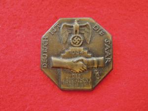 WW2 GERMAN NAZI NSDAP pin Deutsch ist die Saar 1934