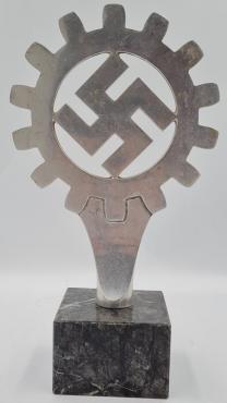 WW2 German Nazi daf rad marble base metal ornement pole top of flag