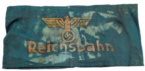 WW2 GERMAN NAZI DEUTSCHE REICHBAHN PERSONAL TRAIN OF HITLER - DRIVER ARMBAND D.R DRB